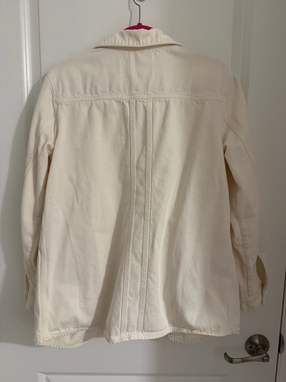 Sezane Will Jacket in Cream and Blue Denim - Picture 6 of 6